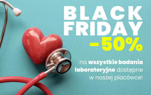 Z okazji Black Friday -50% na wszystkie badania laboratoryjne dostępne w ECM Lifeclinica. Zniżka obowiązuje od 29 listopada do końca grudnia!